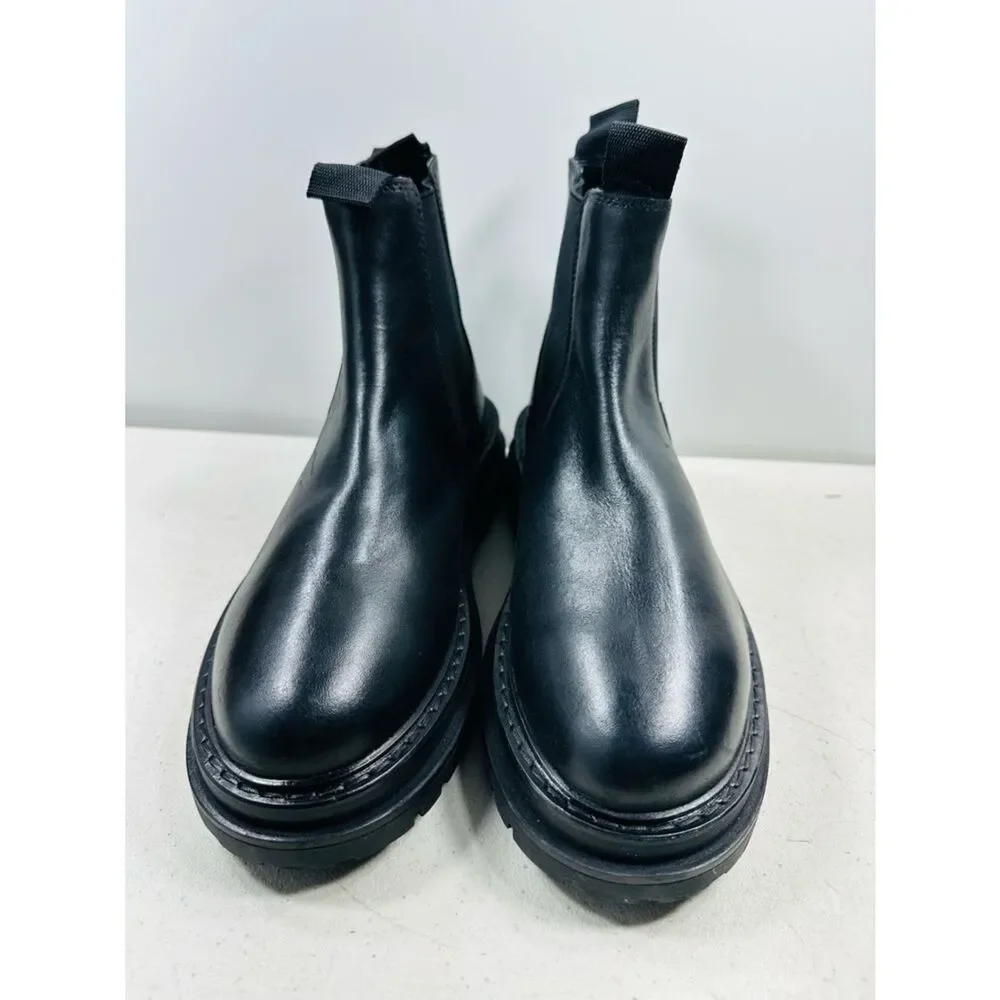 ASOS DESIGN Black Leather  boots size 8
